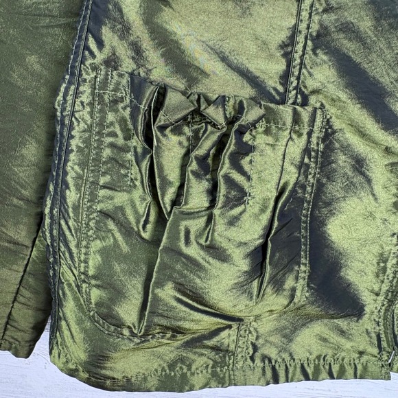 Chico's Chartreuse Green Lightweight Jacket Top Pockets Full Zip Coat Sz 1/US 8 - Picture 4 of 15